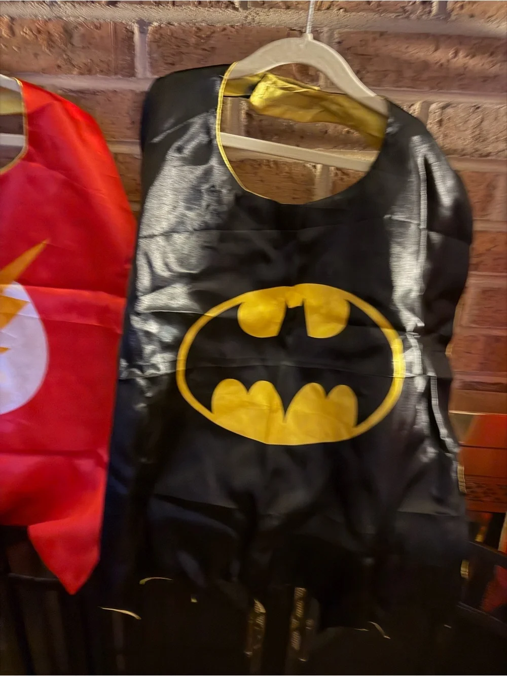 Kids Superhero Costume Set - Red and Blue Cape & Masks